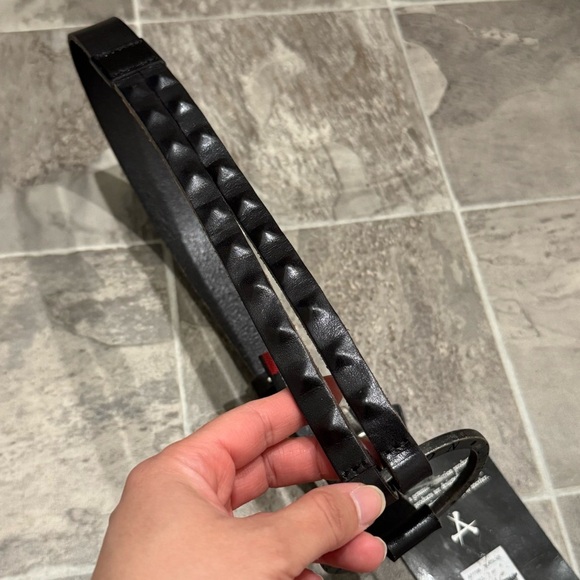 Affliction Unisex Rome Belt Black Leather Two Straps Size Small 36” Grunge Y2K - Picture 4 of 13